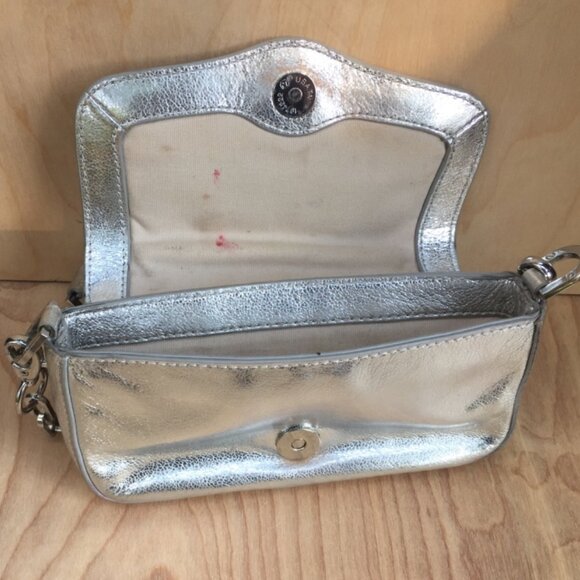 Tory Burch Silver Classic Mini Crossbody Bag - Picture 8 of 10